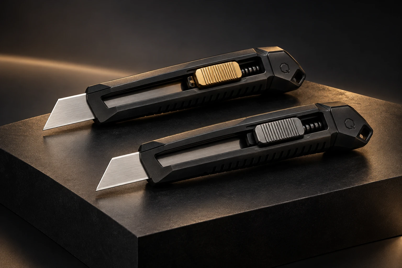 Dock Carton Cutter in Black / Gold and Black / Grey