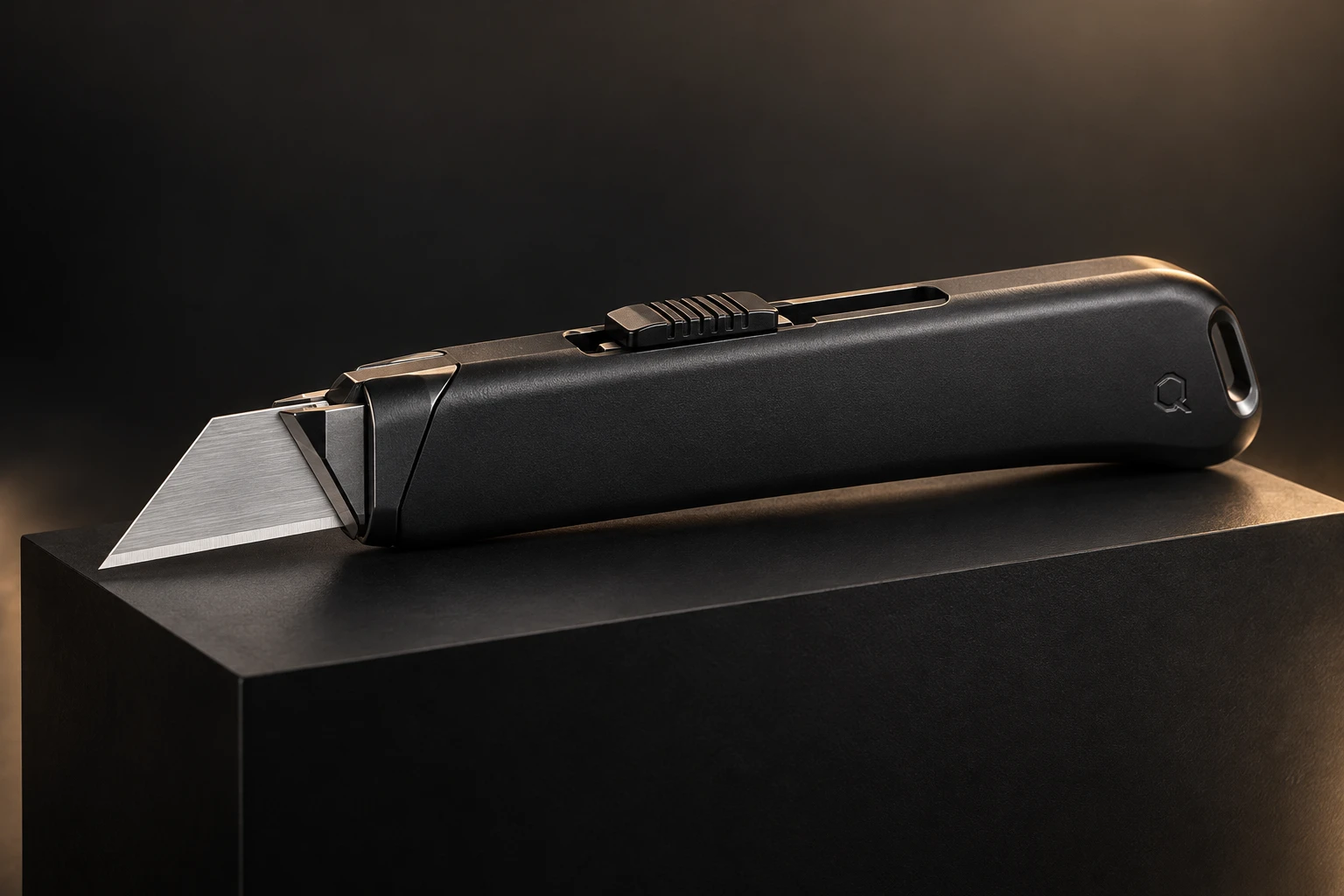 Rail Retractable Utility Knife in Black