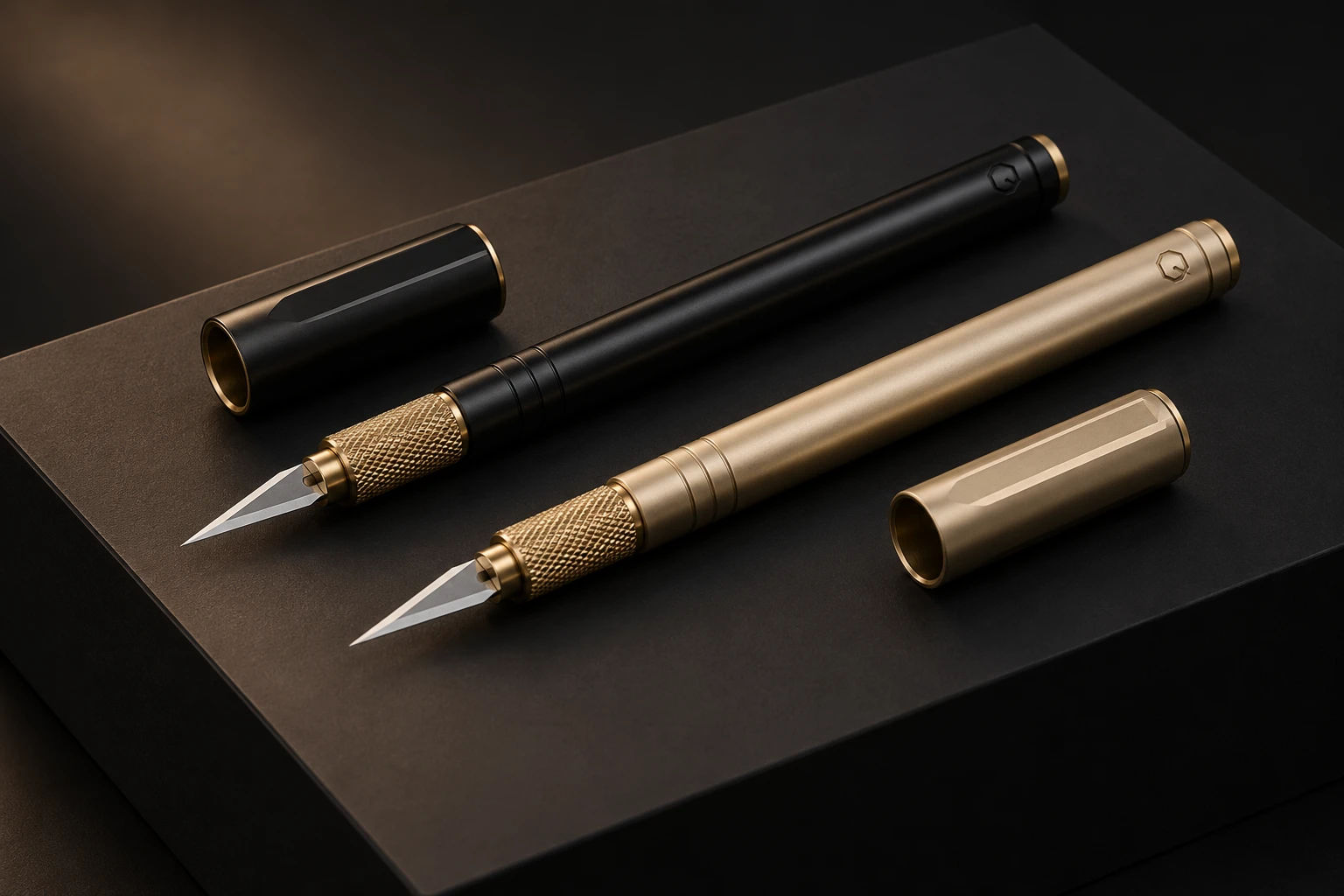 Studio No. 1 Craft Knife in Black and Champagne Gold